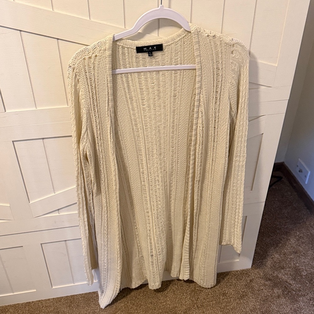 H&M Cream Open-Front Women's Cardigan